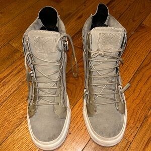 Men's Gray High-Top Giuseppe Zanotti Sneakers